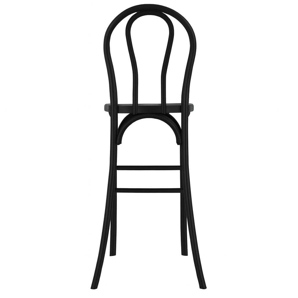 Chivari Black Resin Steel Skeleton™ Bentwood Barstool - 2 Pack - Some Assembly Required BBRB-KD-ST-AX-2