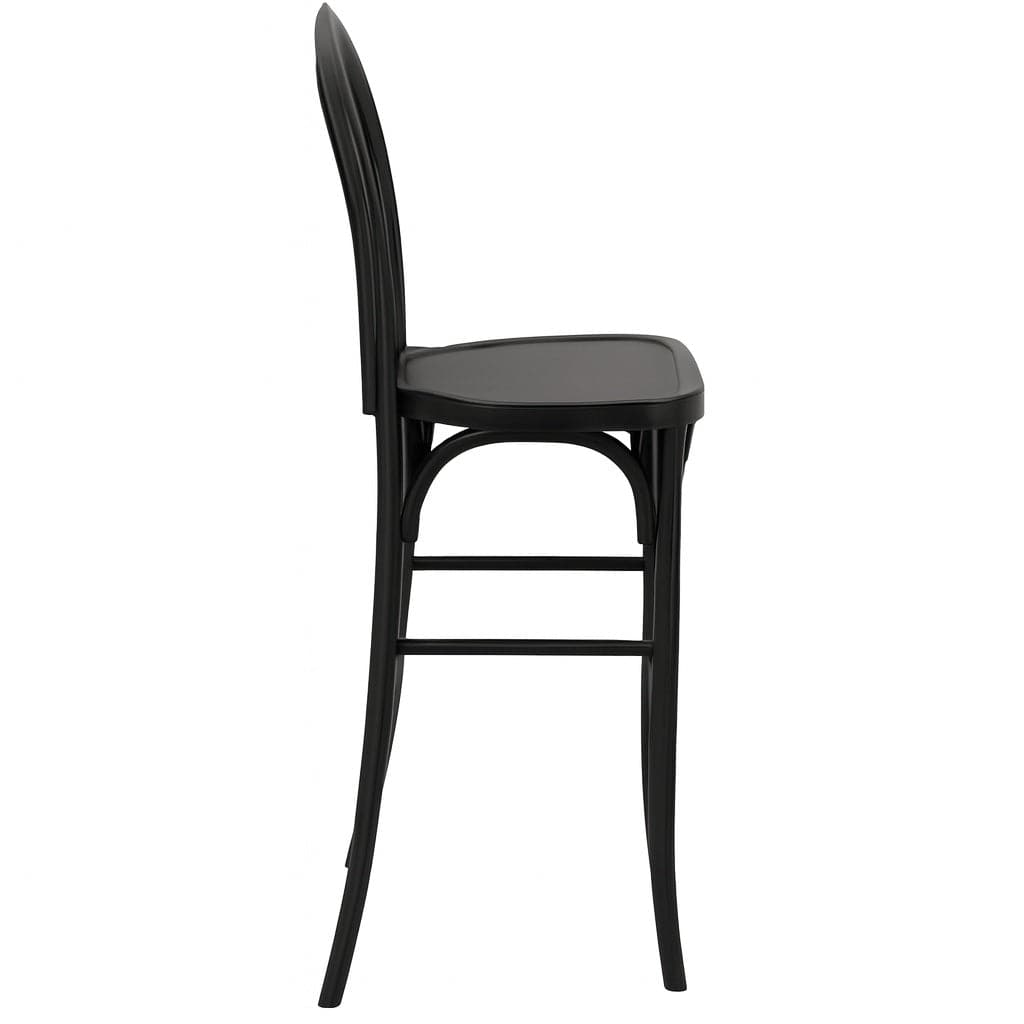 Chivari Black Resin Steel Skeleton™ Bentwood Barstool - 2 Pack - Some Assembly Required BBRB-KD-ST-AX-2