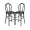 Chivari Black Resin Steel Skeleton™ Bentwood Barstool - 2 Pack - Some Assembly Required BBRB-KD-ST-AX-2