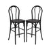 Chivari Black Resin Steel Skeleton™ Bentwood Barstool - 2 Pack - Some Assembly Required BBRB-KD-ST-AX-2