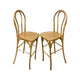 Chivari Chestnut Resin Steel Skeleton™ Bentwood Barstool - 2 Pack - Some Assembly Required BBRC-KD-ST-AX-2