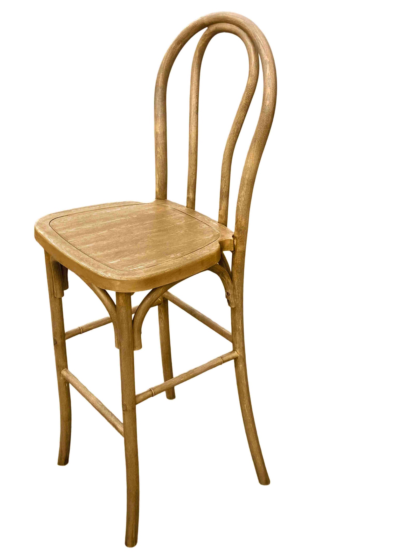Chivari Chestnut Resin Steel Skeleton™ Bentwood Barstool - 2 Pack - Some Assembly Required BBRC-KD-ST-AX-2
