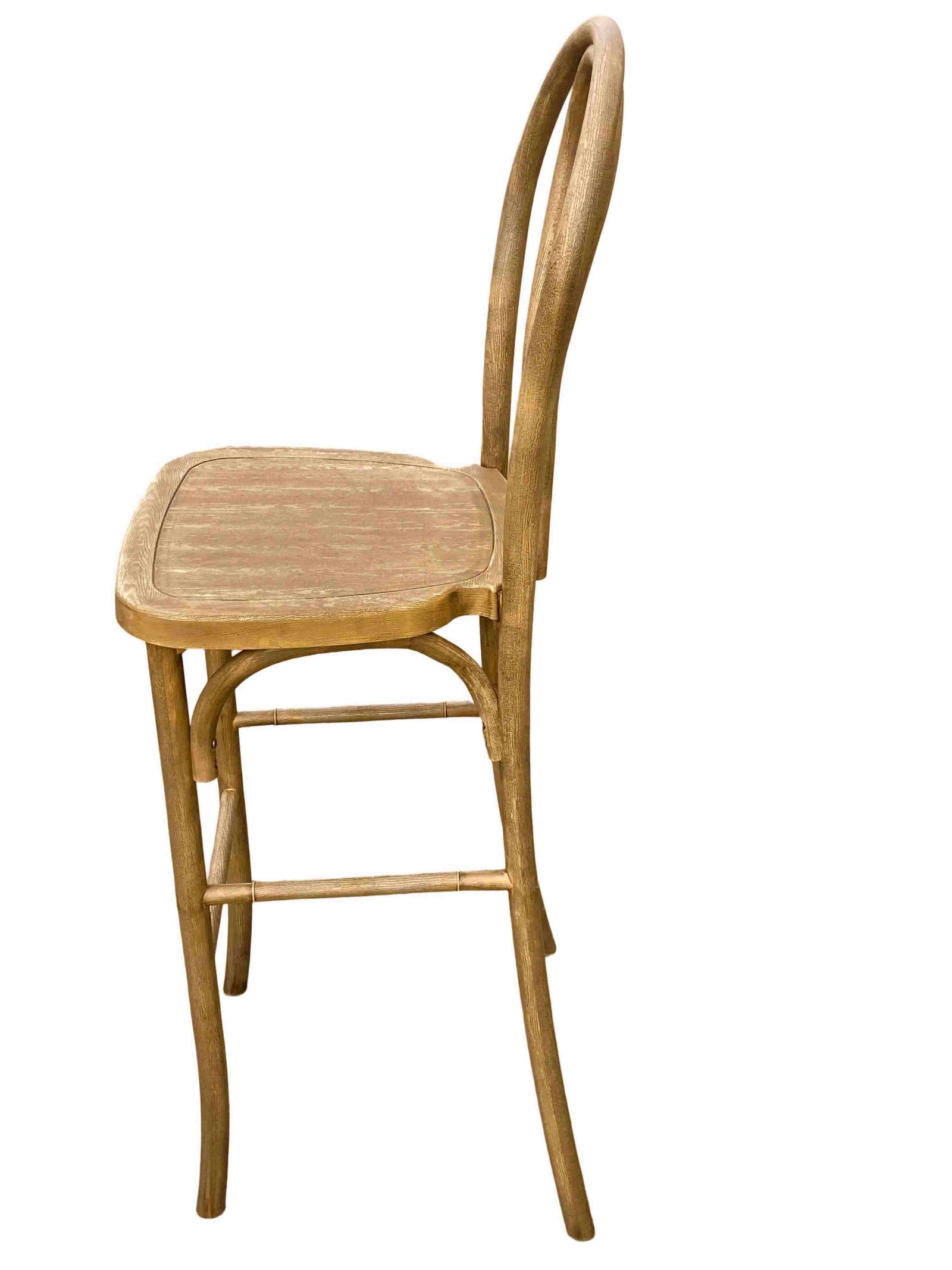 Chivari Chestnut Resin Steel Skeleton™ Bentwood Barstool - 2 Pack - Some Assembly Required BBRC-KD-ST-AX-2