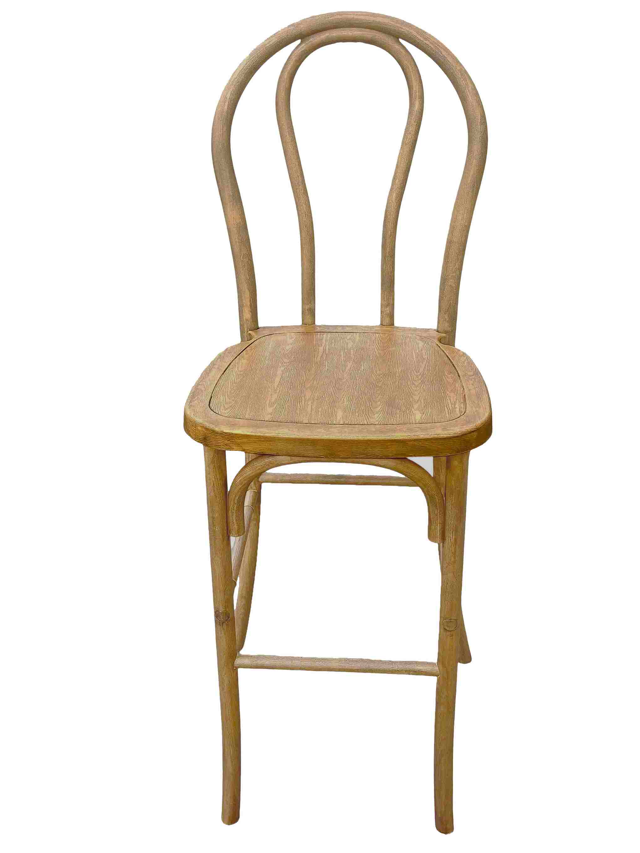 Chivari Chestnut Resin Steel Skeleton™ Bentwood Barstool - 2 Pack - Some Assembly Required BBRC-KD-ST-AX-2