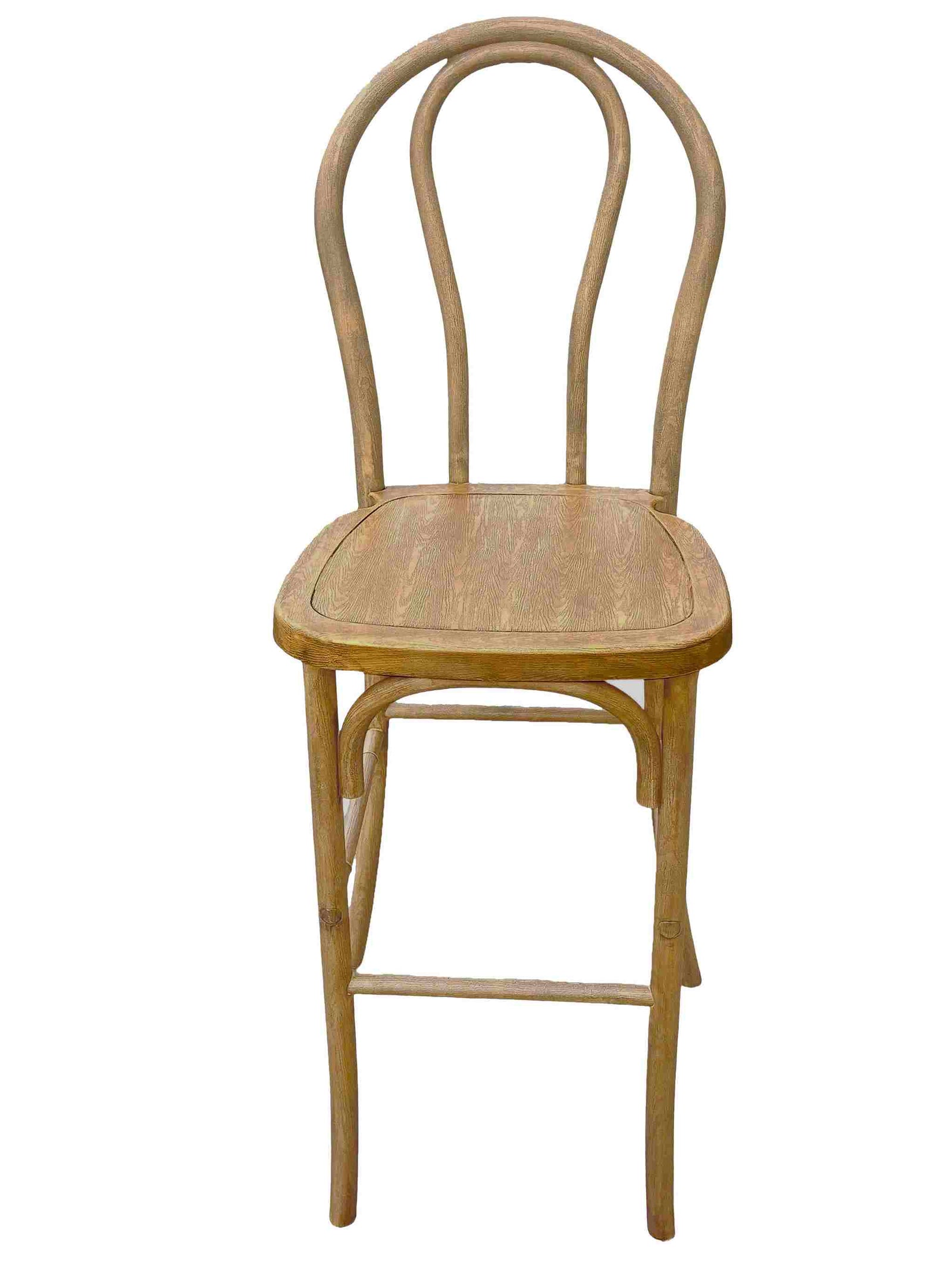 Chivari Chestnut Resin Steel Skeleton™ Bentwood Barstool - 2 Pack - Some Assembly Required BBRC-KD-ST-AX-2