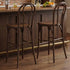 Chivari Fruitwood Resin Steel Skeleton™  Bentwood Barstool  - 2 Pack - Some Assembly Required BBRF-KD-ST-AX-2