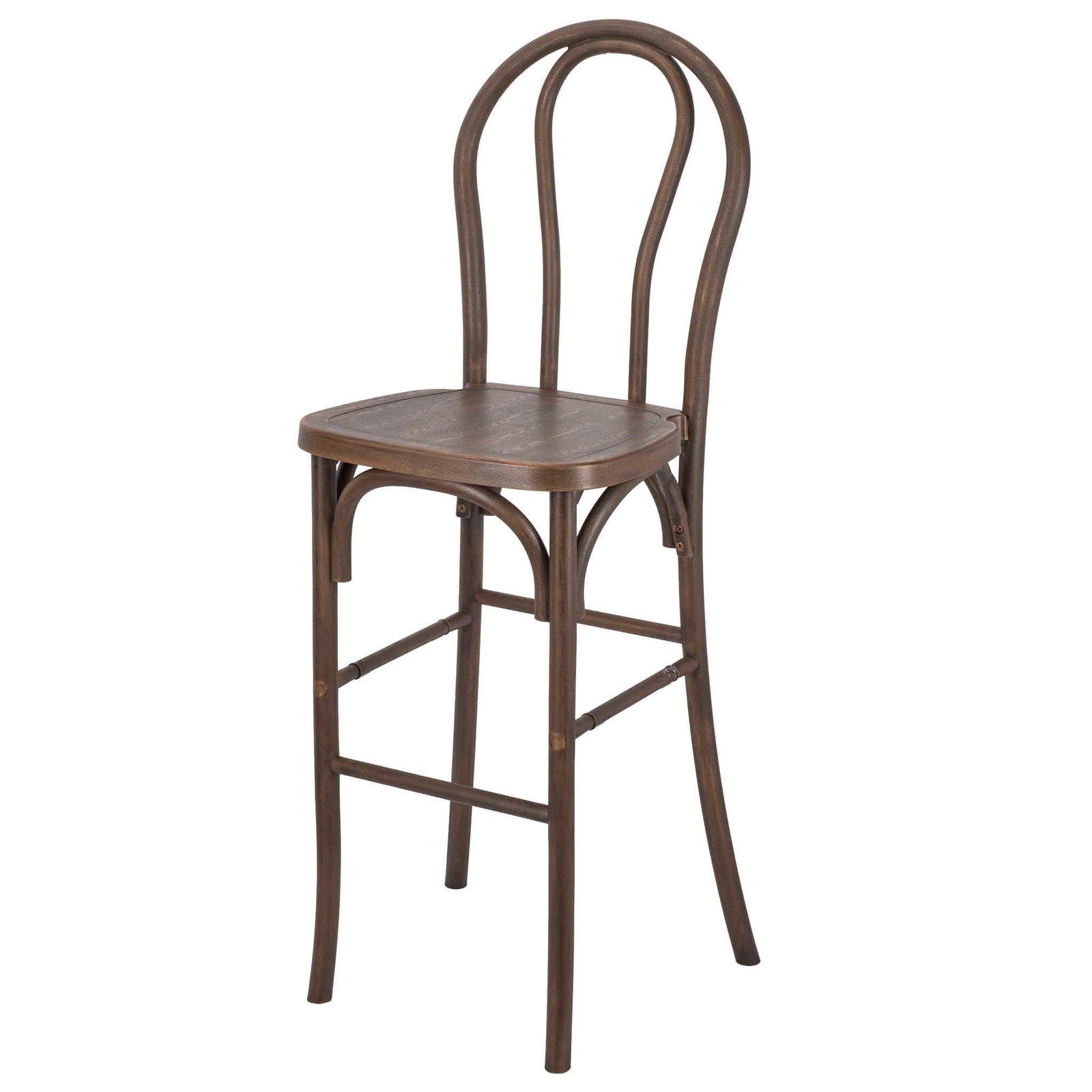 Fruitwood Resin Steel Skeleton™  Bentwood Barstool  - 2 Pack - Some Assembly Required