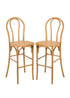 Chivari Natural Resin Steel Skeleton™  Bentwood Barstool - 2 Pack - Some Assembly Required BBRN-KD-ST-AX-2