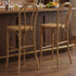 Chivari Natural Resin Steel Skeleton™  Bentwood Barstool - 2 Pack - Some Assembly Required BBRN-KD-ST-AX-2