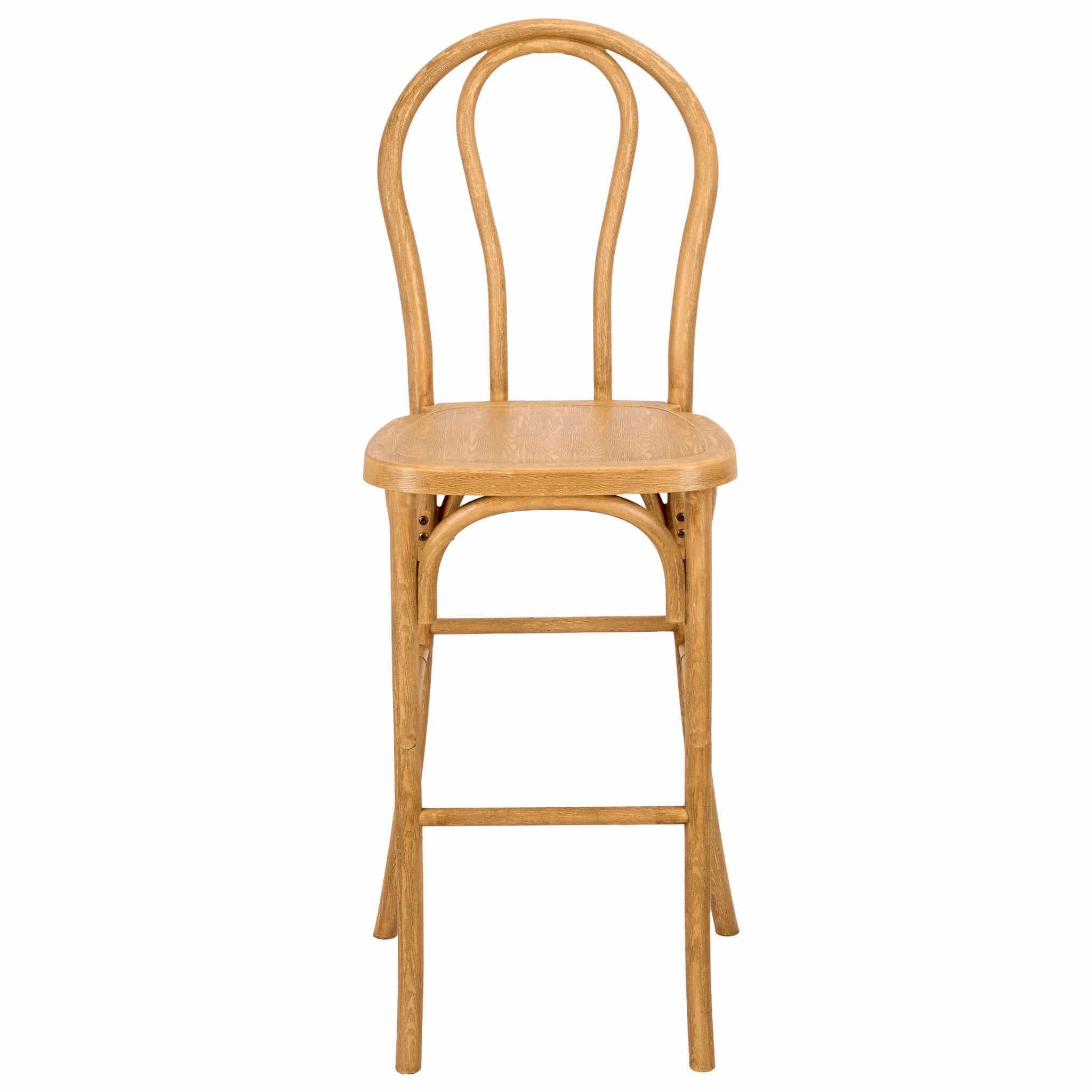 Chivari Natural Resin Steel Skeleton™  Bentwood Barstool - 2 Pack - Some Assembly Required BBRN-KD-ST-AX-2