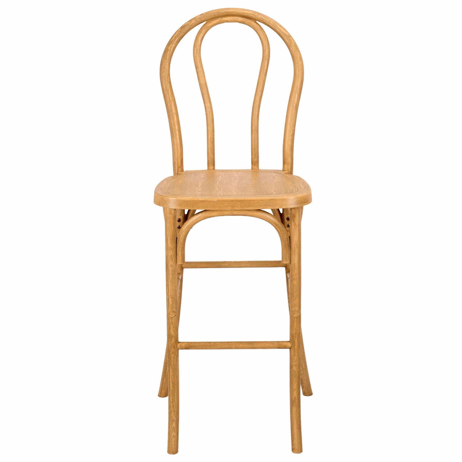Chivari Natural Resin Steel Skeleton™  Bentwood Barstool - 2 Pack - Some Assembly Required BBRN-KD-ST-AX-2