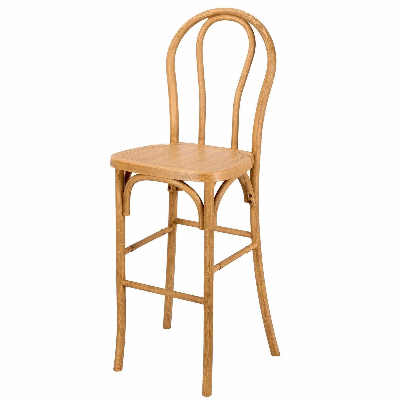 Chivari Natural Resin Steel Skeleton™  Bentwood Barstool - 2 Pack - Some Assembly Required BBRN-KD-ST-AX-2