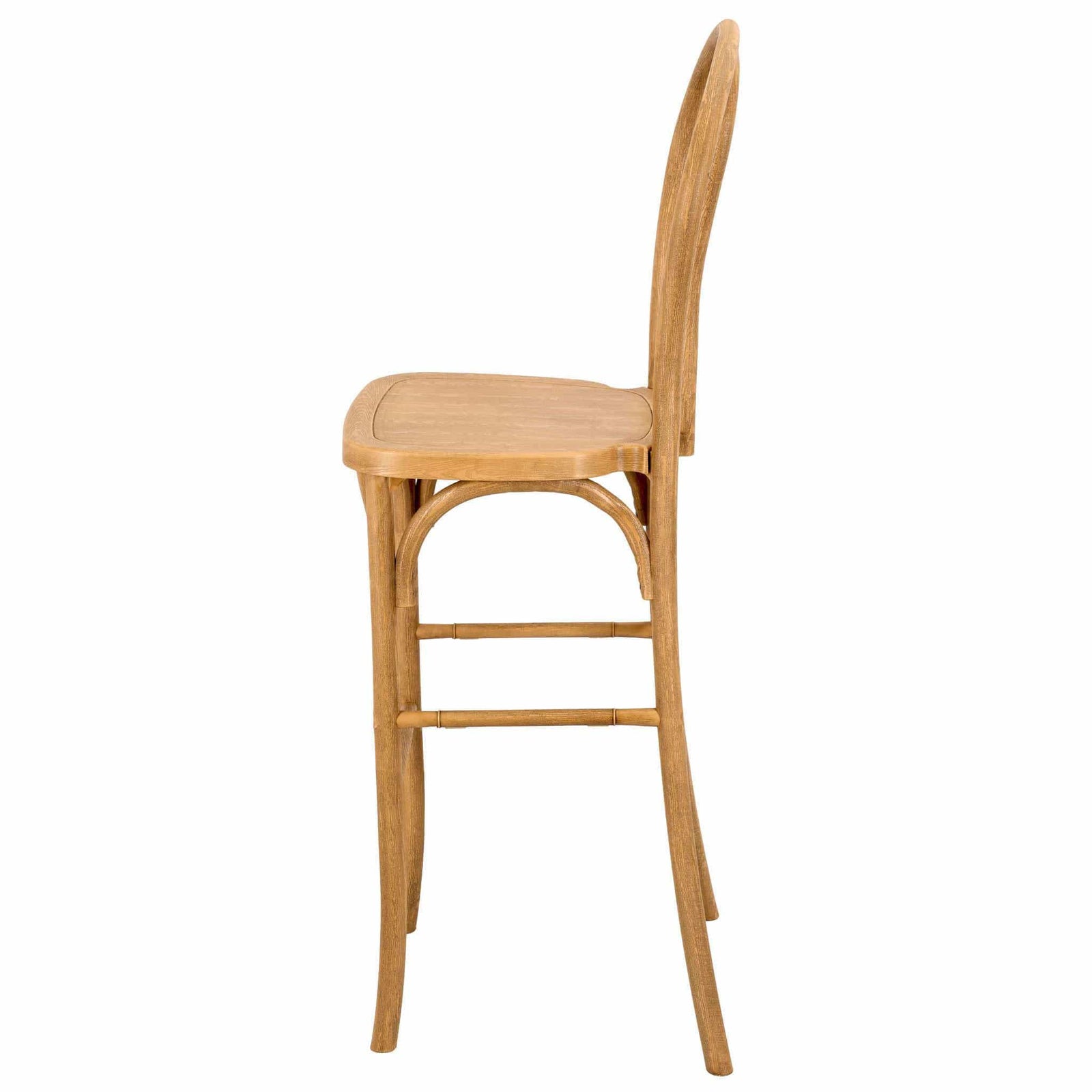 Chivari Natural Resin Steel Skeleton™  Bentwood Barstool - 2 Pack - Some Assembly Required BBRN-KD-ST-AX-2