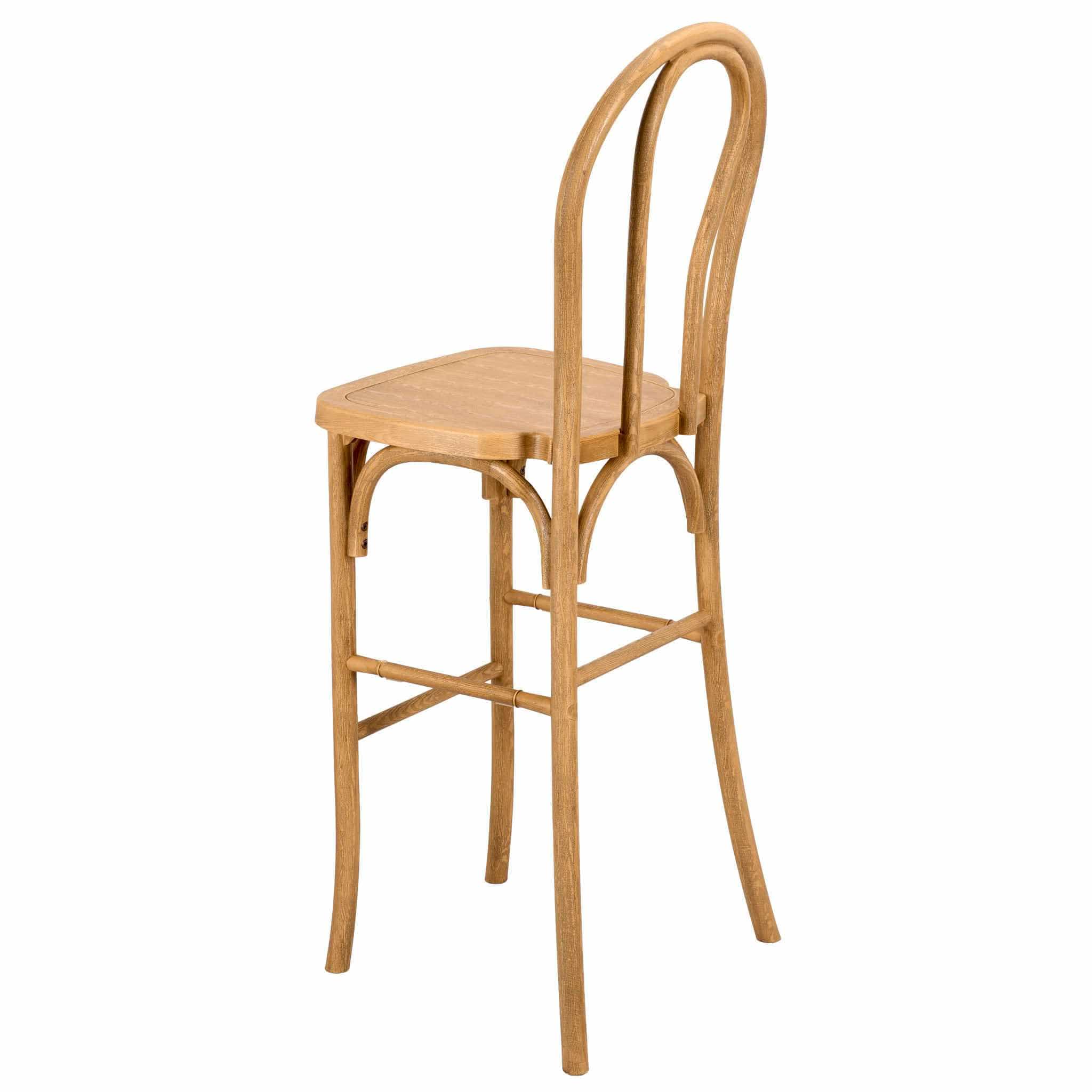 Chivari Natural Resin Steel Skeleton™  Bentwood Barstool - 2 Pack - Some Assembly Required BBRN-KD-ST-AX-2