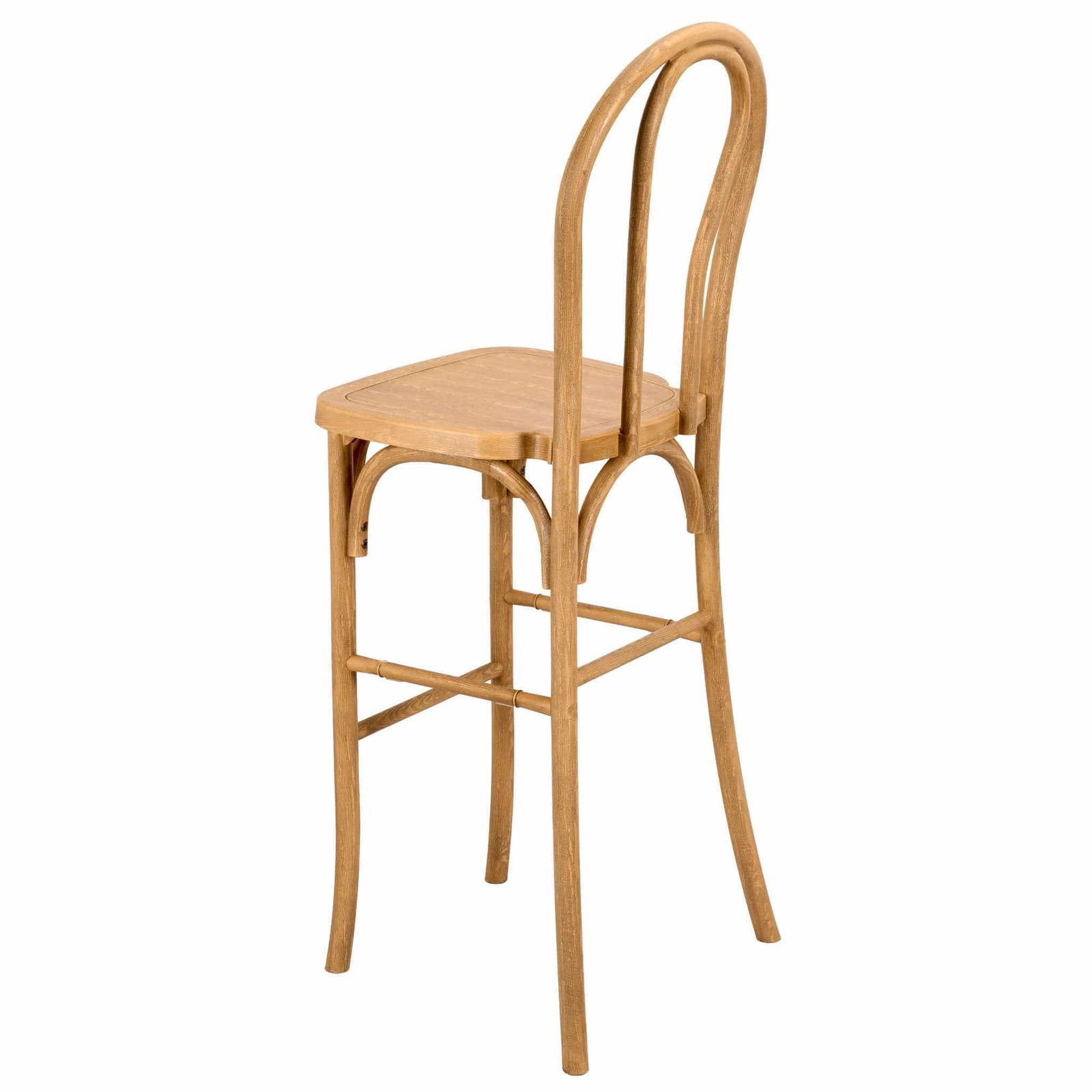 Chivari Natural Resin Steel Skeleton™  Bentwood Barstool - 2 Pack - Some Assembly Required BBRN-KD-ST-AX-2