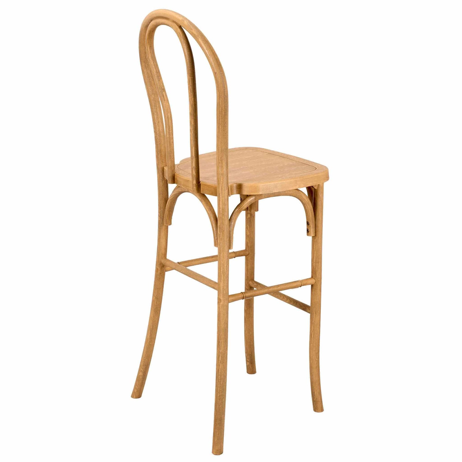 Chivari Natural Resin Steel Skeleton™  Bentwood Barstool - 2 Pack - Some Assembly Required BBRN-KD-ST-AX-2