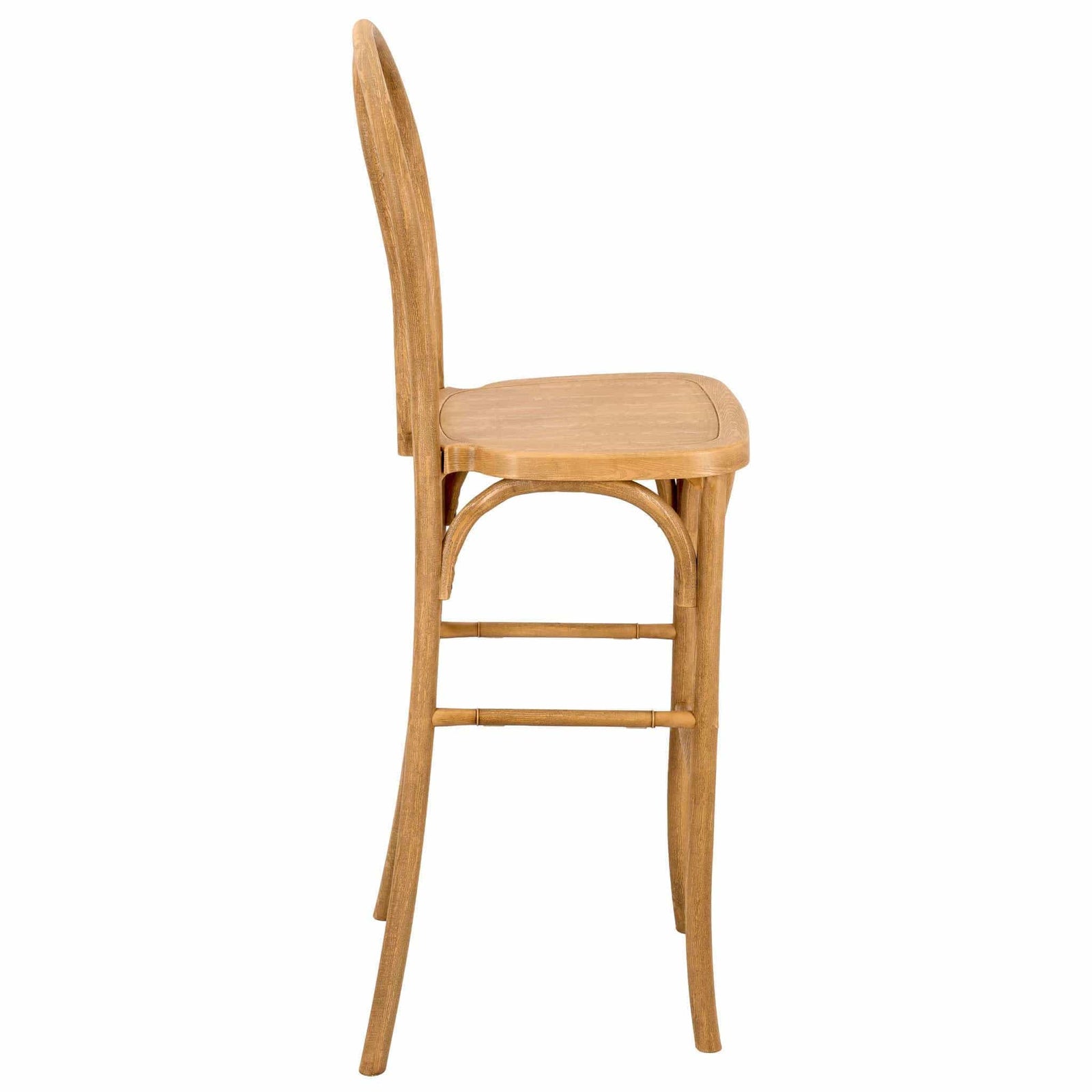 Chivari Natural Resin Steel Skeleton™  Bentwood Barstool - 2 Pack - Some Assembly Required BBRN-KD-ST-AX-2