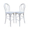 Chivari White Distressed Resin Steel Skeleton™ Bentwood Barstool - 2 Pack - Some Assembly Required BBRWD-KD-ST-AX-2