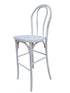 Chivari White Distressed Resin Steel Skeleton™ Bentwood Barstool - 2 Pack - Some Assembly Required BBRWD-KD-ST-AX-2