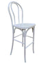Chivari White Distressed Resin Steel Skeleton™ Bentwood Barstool - 2 Pack - Some Assembly Required BBRWD-KD-ST-AX-2