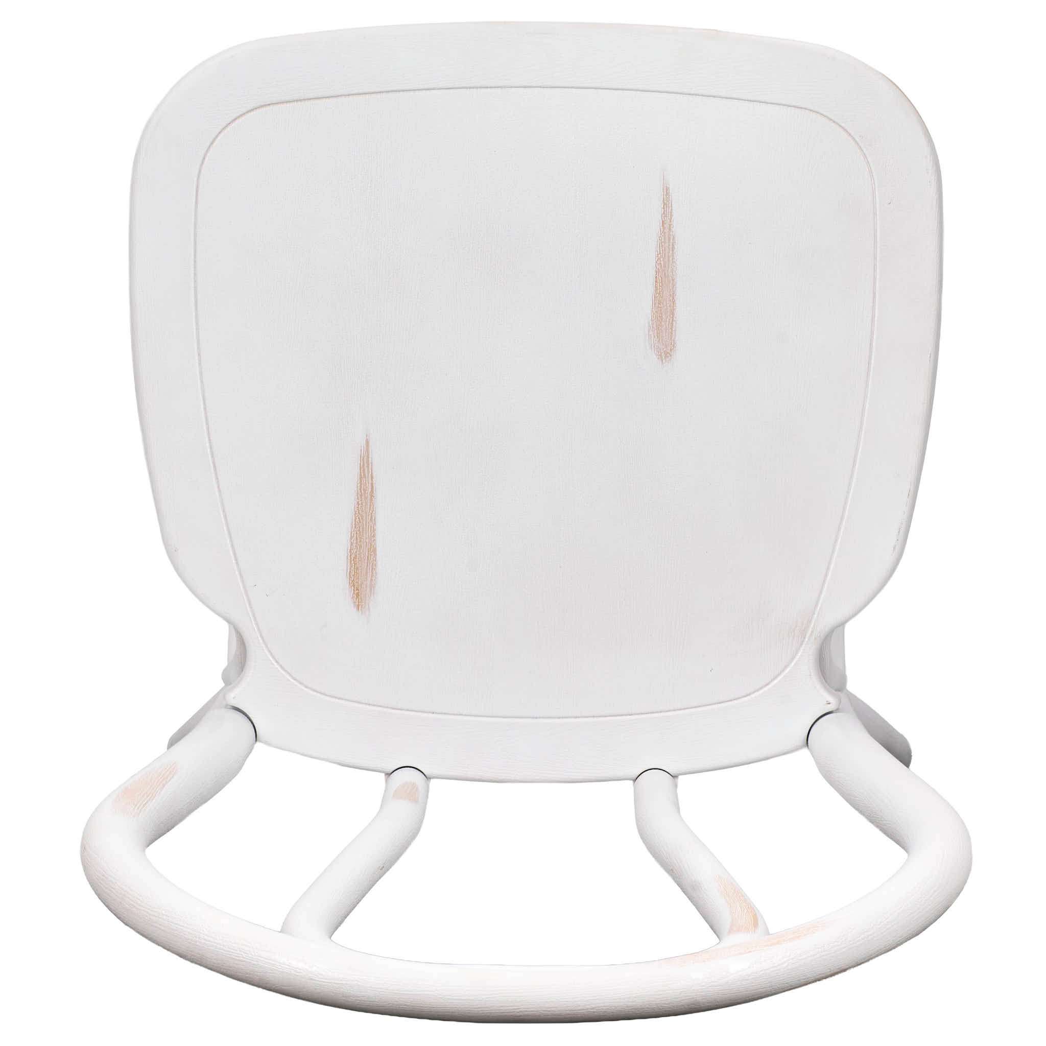 Chivari White Distressed Resin Steel Skeleton™ Bentwood Barstool - 2 Pack - Some Assembly Required BBRWD-KD-ST-AX-2
