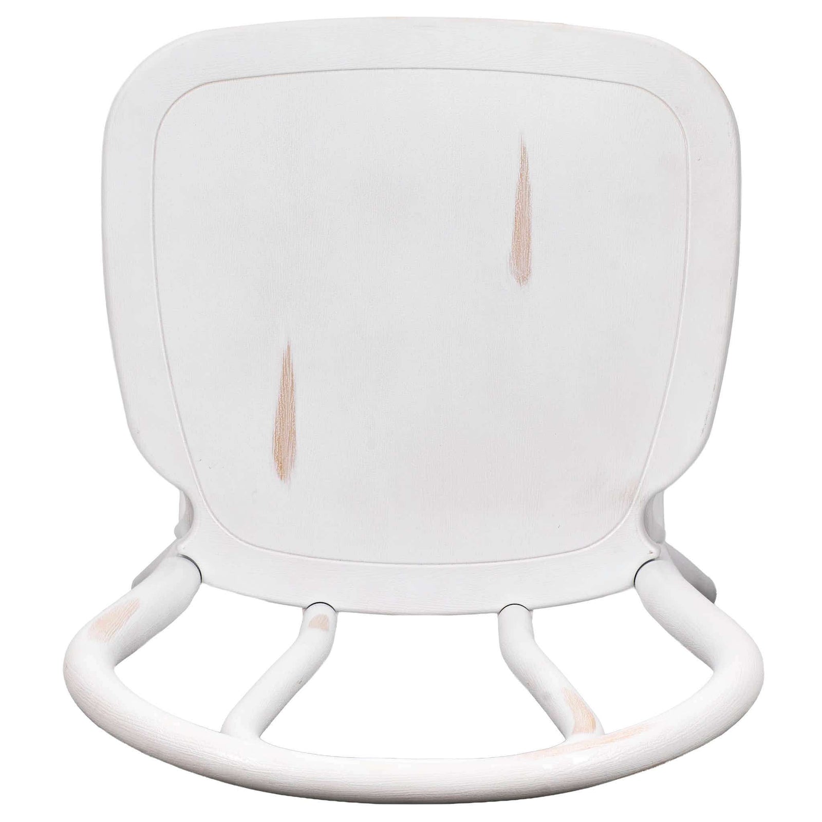 Chivari White Distressed Resin Steel Skeleton™ Bentwood Barstool - 2 Pack - Some Assembly Required BBRWD-KD-ST-AX-2