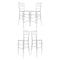 Chivari Clear Resin ProClear™ Chiavari Barstool - 4 Pack - Some Assembly Required BCRC-U-ZG-T-4
