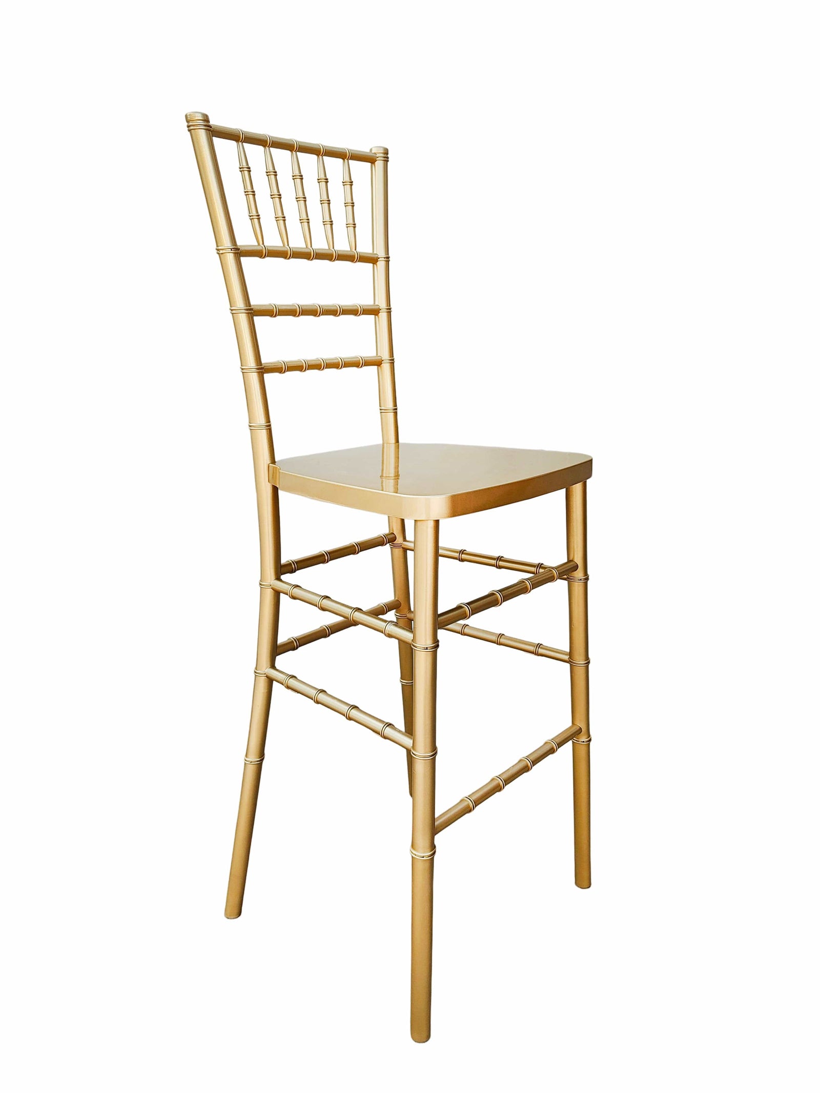 Chivari Gold Bullion Resin Steel Skeleton™ Chiavari Barstool BCRG-ST-AX-T