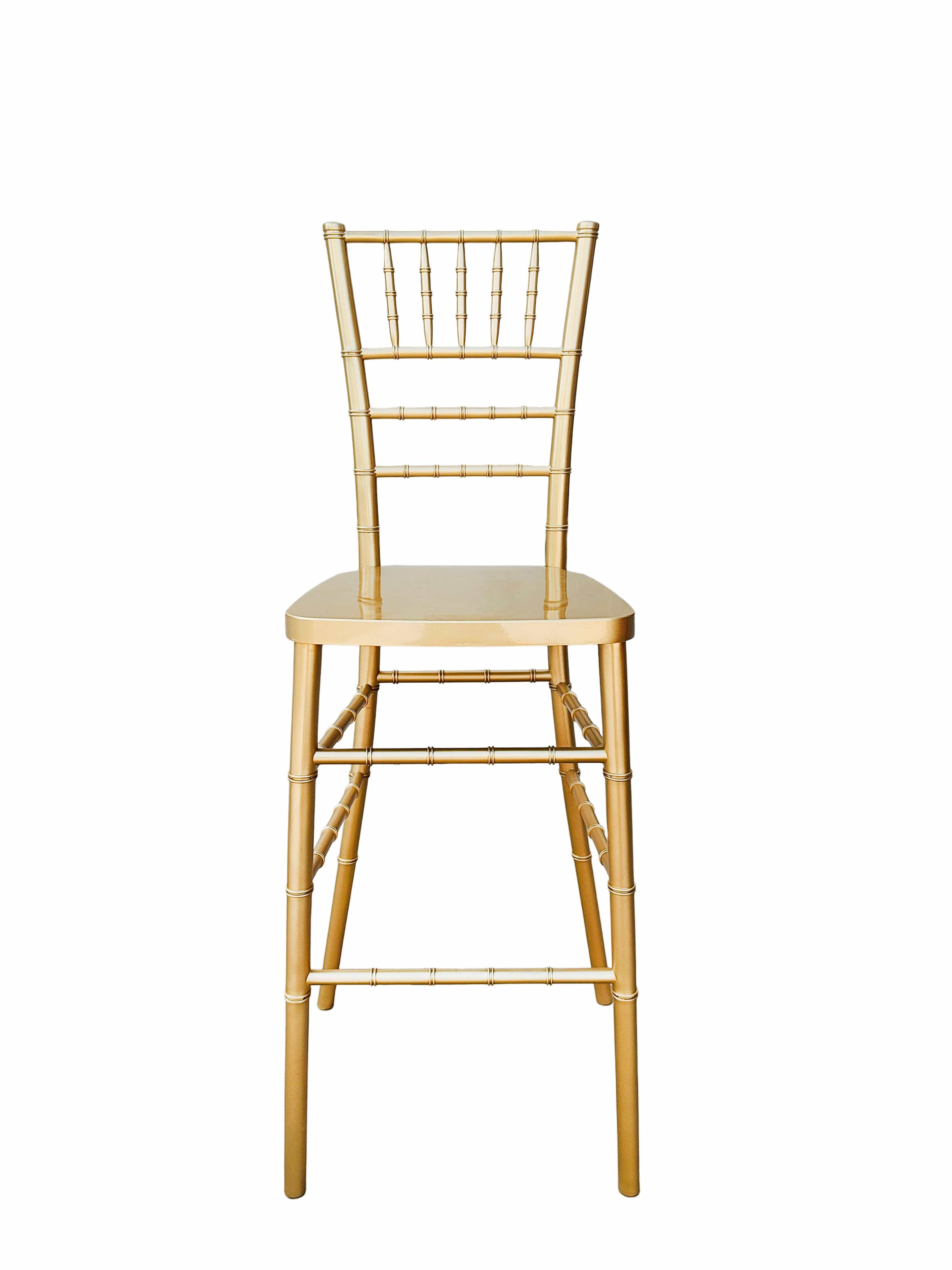 Chivari Gold Bullion Resin Steel Skeleton™ Chiavari Barstool BCRG-ST-AX-T