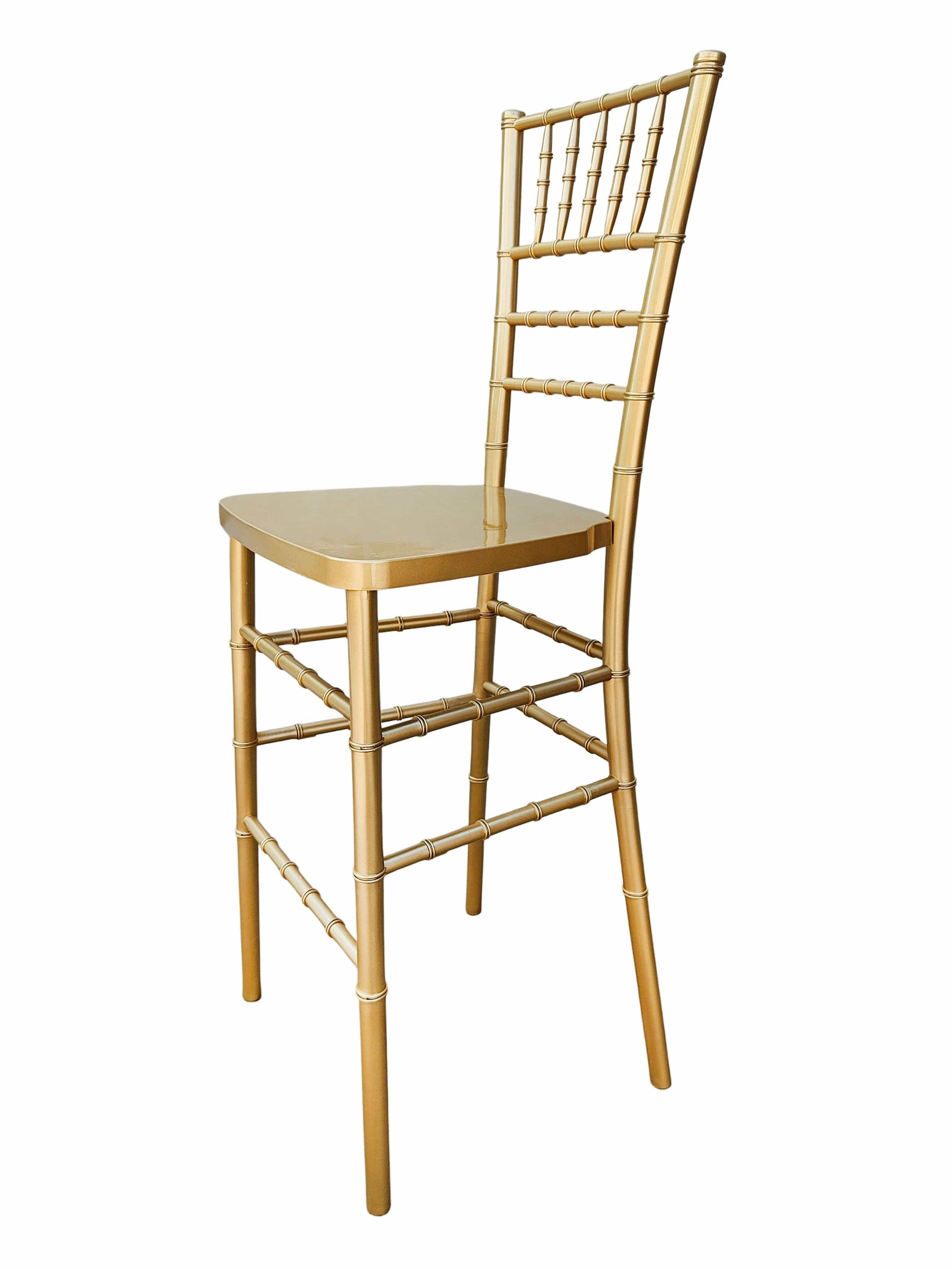 Chivari Gold Bullion Resin Steel Skeleton™ Chiavari Barstool BCRG-ST-AX-T
