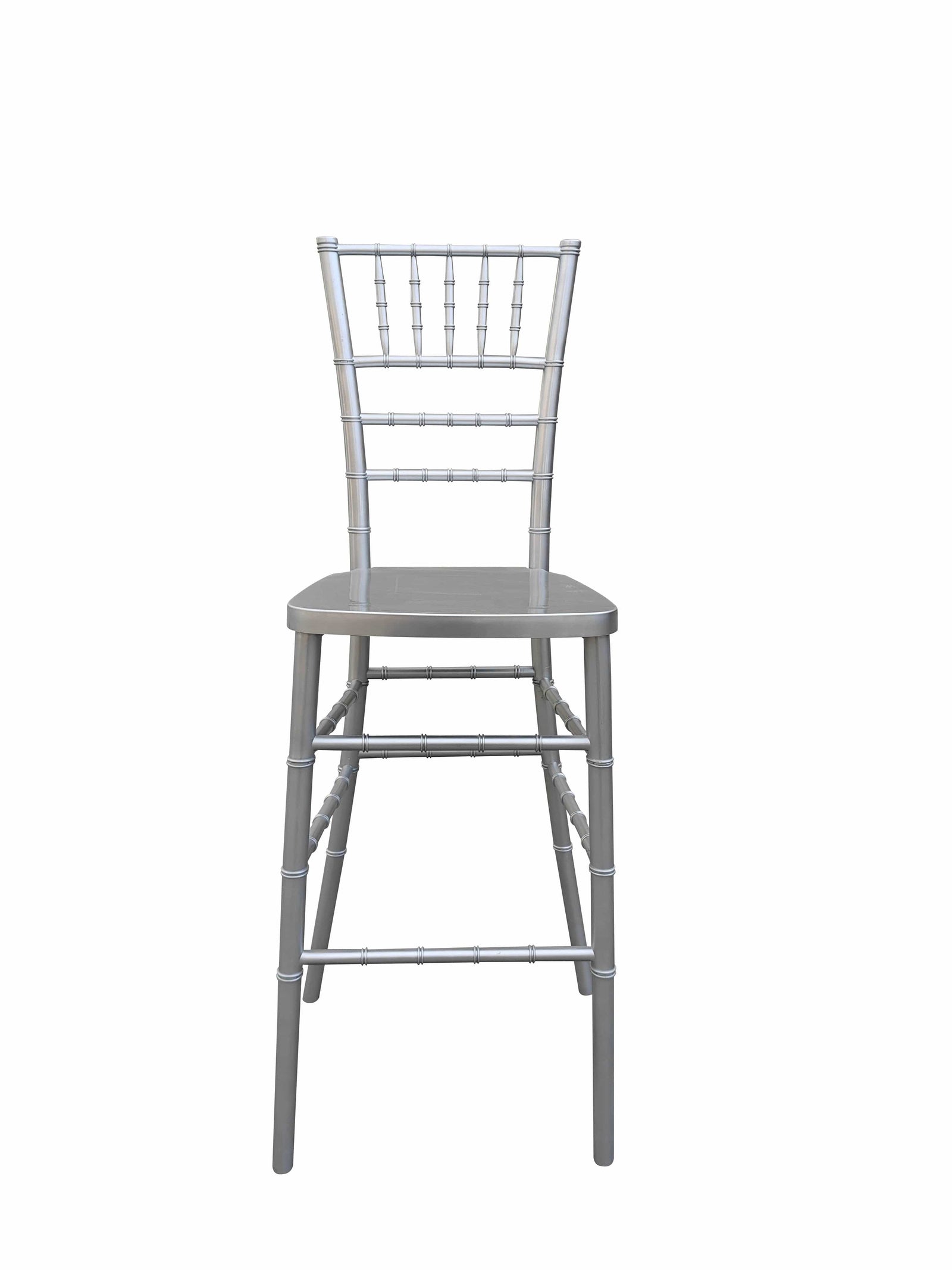 Chivari Silver Resin Steel Skeleton™ Chiavari Barstool BCRS-ST-AX-T