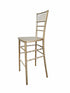 Chivari Sparkling Gold Champagne Resin Steel Skeleton™ Chiavari Barstool BCRSCG-ST-AX-T