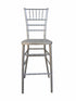 Chivari Sparkling Silver Champagne Resin Steel Skeleton™ Chiavari Barstool BCRSCS-ST-AX-T