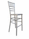 Chivari Sparkling Silver Champagne Resin Steel Skeleton™ Chiavari Barstool BCRSCS-ST-AX-T