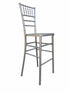 Chivari Sparkling Silver Champagne Resin Steel Skeleton™ Chiavari Barstool BCRSCS-ST-AX-T
