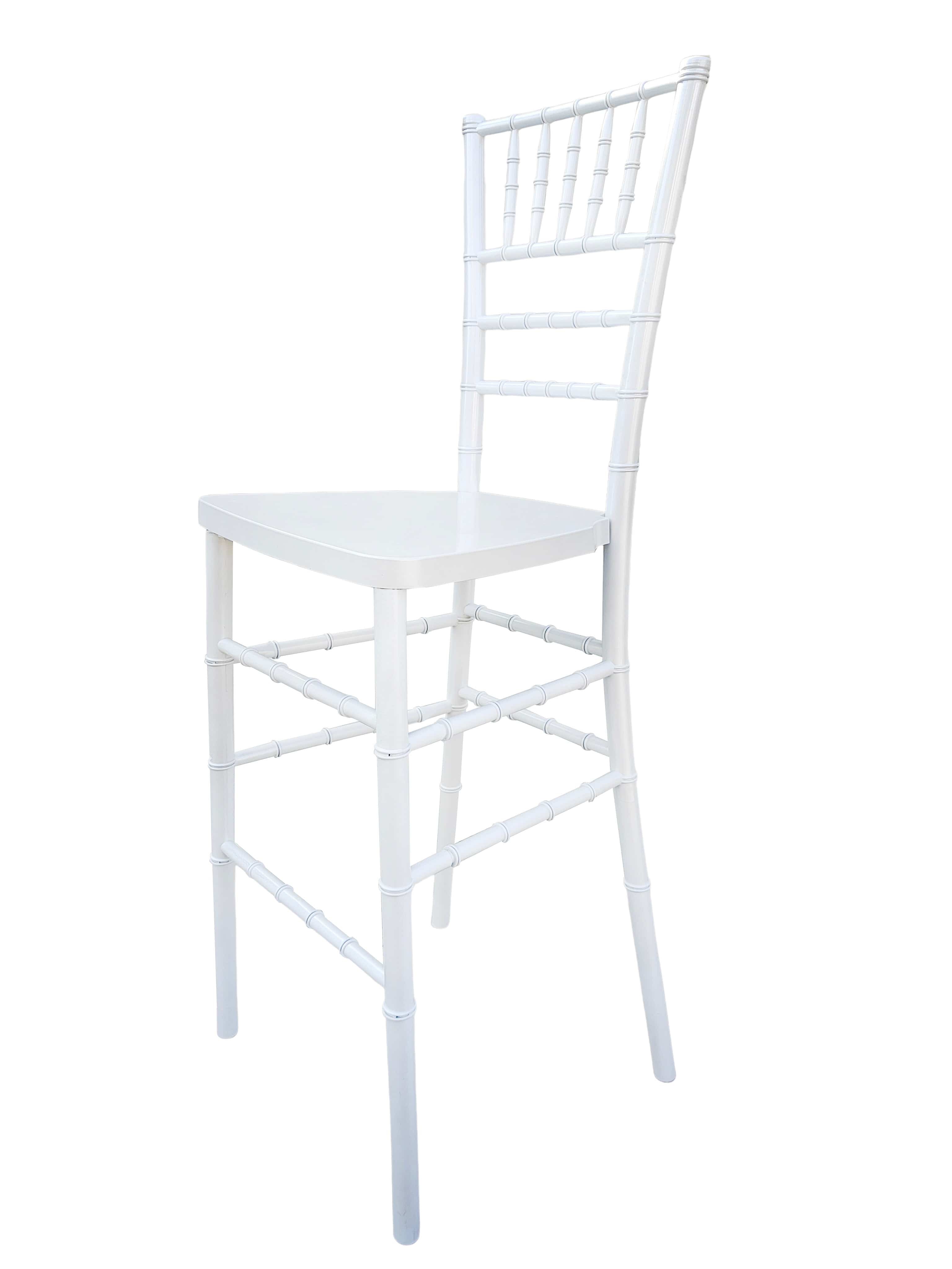 Chivari White Resin Steel Skeleton™ Chiavari Barstool BCRW-ST-AX-T