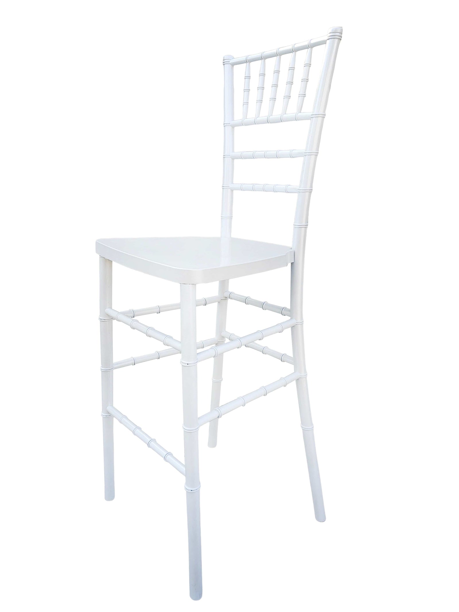Chivari White Resin Steel Skeleton™ Chiavari Barstool BCRW-ST-AX-T