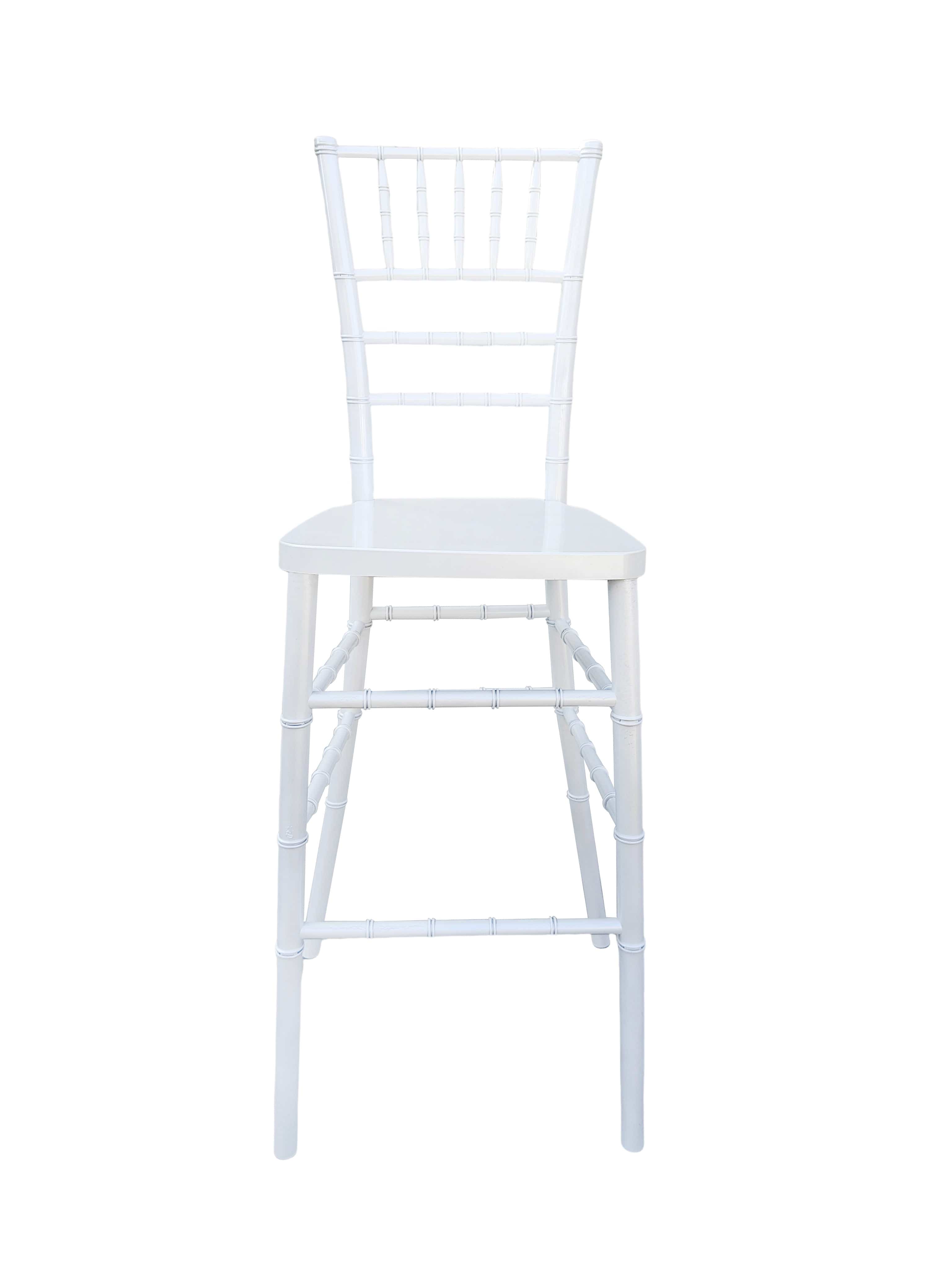 Chivari White Resin Steel Skeleton™ Chiavari Barstool BCRW-ST-AX-T