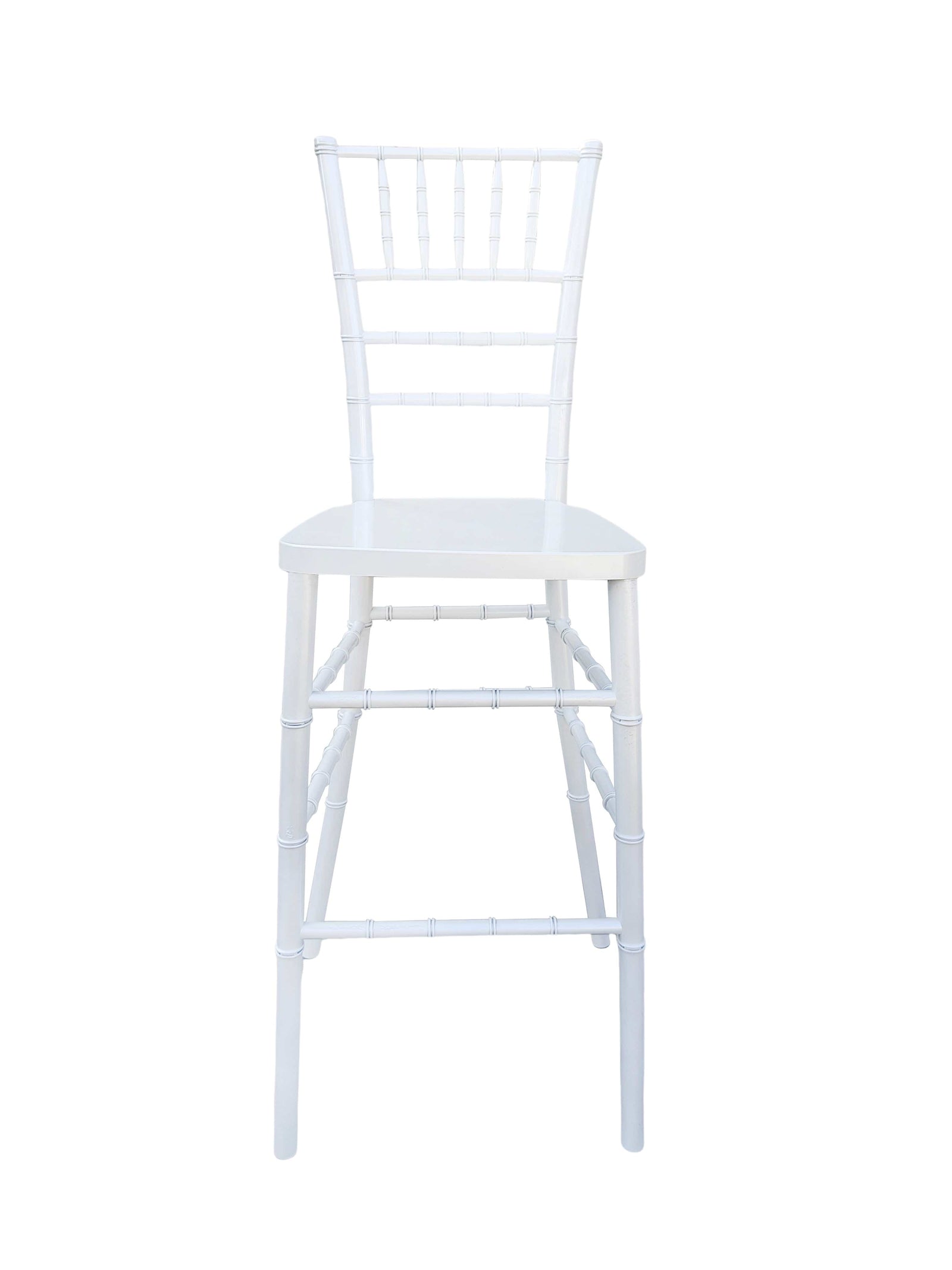 Chivari White Resin Steel Skeleton™ Chiavari Barstool BCRW-ST-AX-T