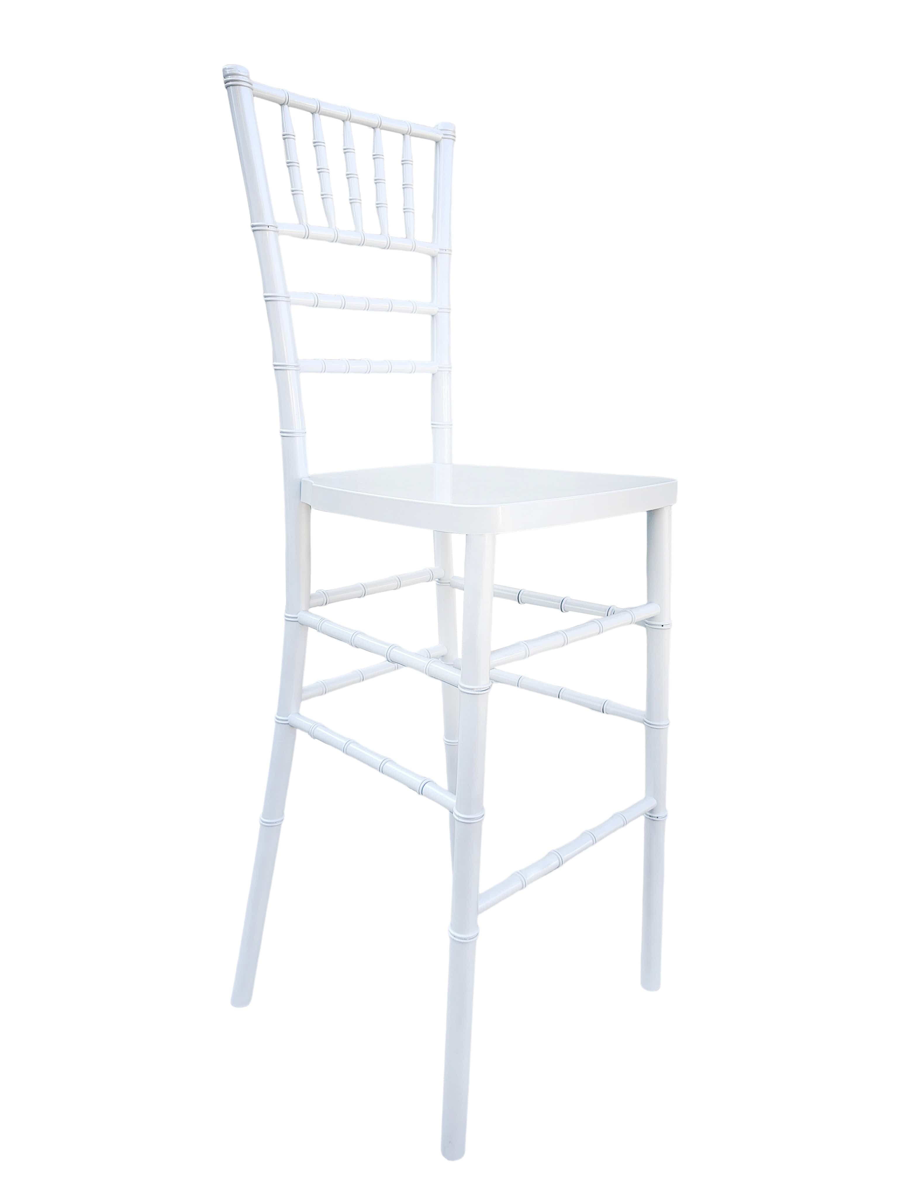 Chivari White Resin Steel Skeleton™ Chiavari Barstool BCRW-ST-AX-T