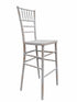 Chivari White Distressed WoodGrain™ Resin Steel Skeleton™ Chiavari Barstool BCRWDB-ST-AX-T