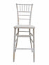 Chivari White Distressed WoodGrain™ Resin Steel Skeleton™ Chiavari Barstool BCRWDB-ST-AX-T