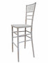 Chivari White Distressed WoodGrain™ Resin Steel Skeleton™ Chiavari Barstool BCRWDB-ST-AX-T