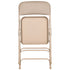 Chivari Beige Metal Folding Chair with  Beige Vinyl Cushion CFMVBEBE1-CX-T