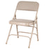 Chivari Beige Metal Folding Chair with  Beige Vinyl Cushion CFMVBEBE1-CX-T