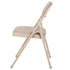 Chivari Beige Metal Folding Chair with  Beige Vinyl Cushion CFMVBEBE1-CX-T