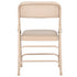Chivari Beige Metal Folding Chair with  Beige Vinyl Cushion CFMVBEBE1-CX-T