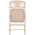 Chivari Beige Metal Folding Chair with  Beige Vinyl Cushion CFMVBEBE1-CX-T