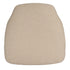 Chivari Beige 1.75" Thick Fabric Panel Back Chiavari Chair Cushion and SlipNot™ Technology CUSHPANFAB-BGE-A