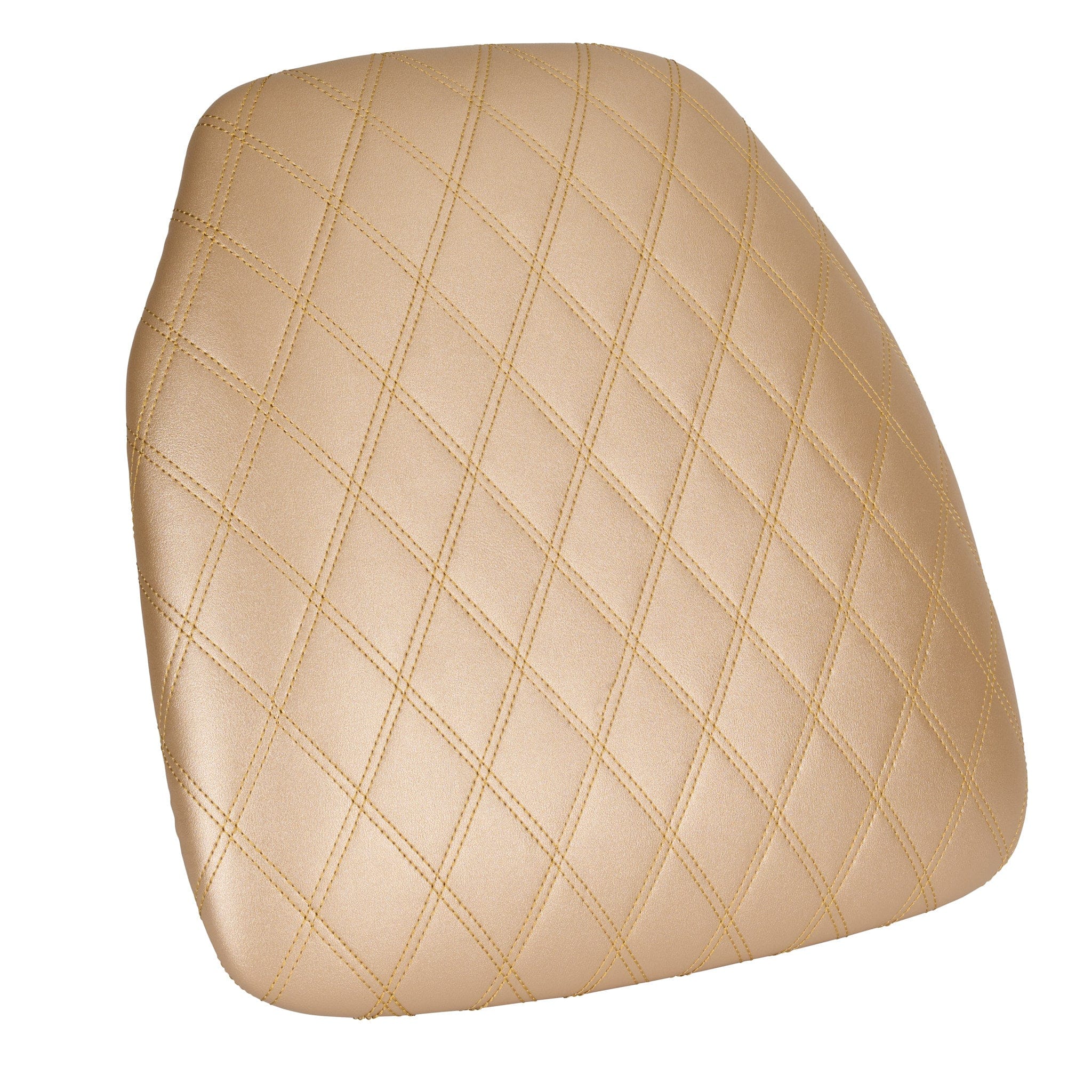 Chivari Gold Vinyl Panel Back Chiavari Cushion with Bentley Stitching and SlipNot™ Technology CUSHPANVINBENTG-A